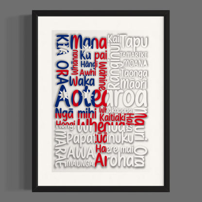 Te Reo Māori print