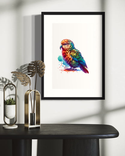 Kea watercolour print