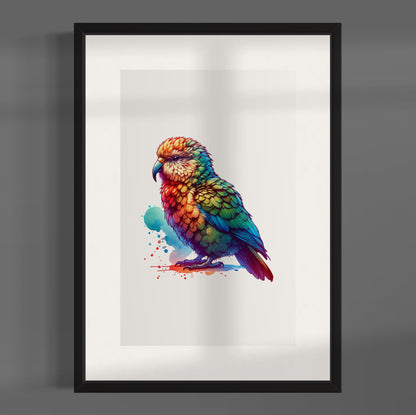 Kea watercolour print