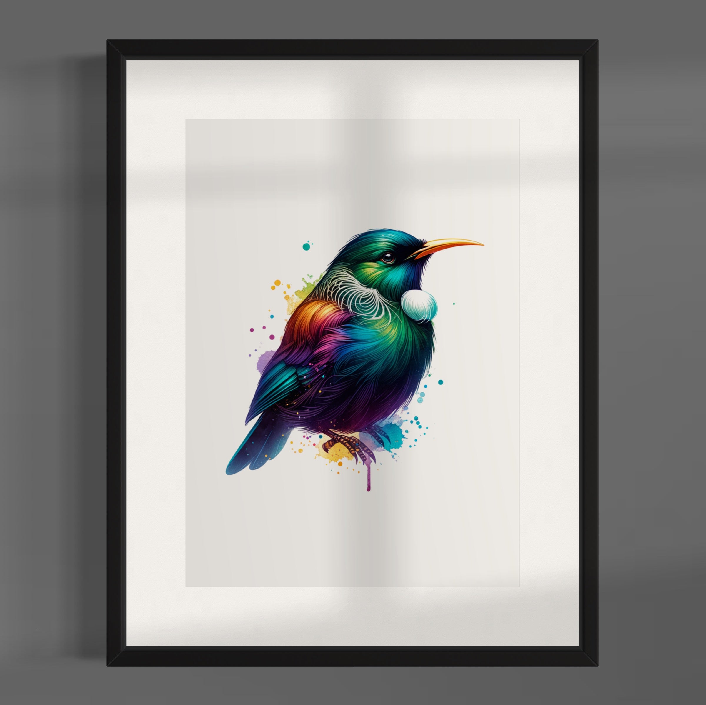 Tūī watercolour print