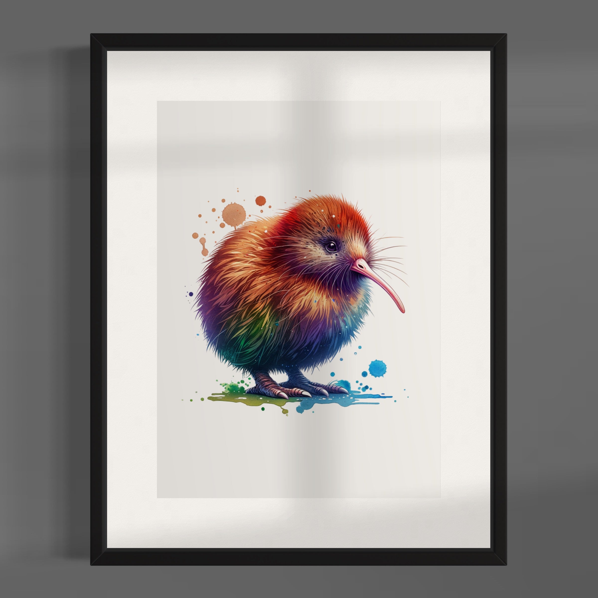 Kiwi watercolour print