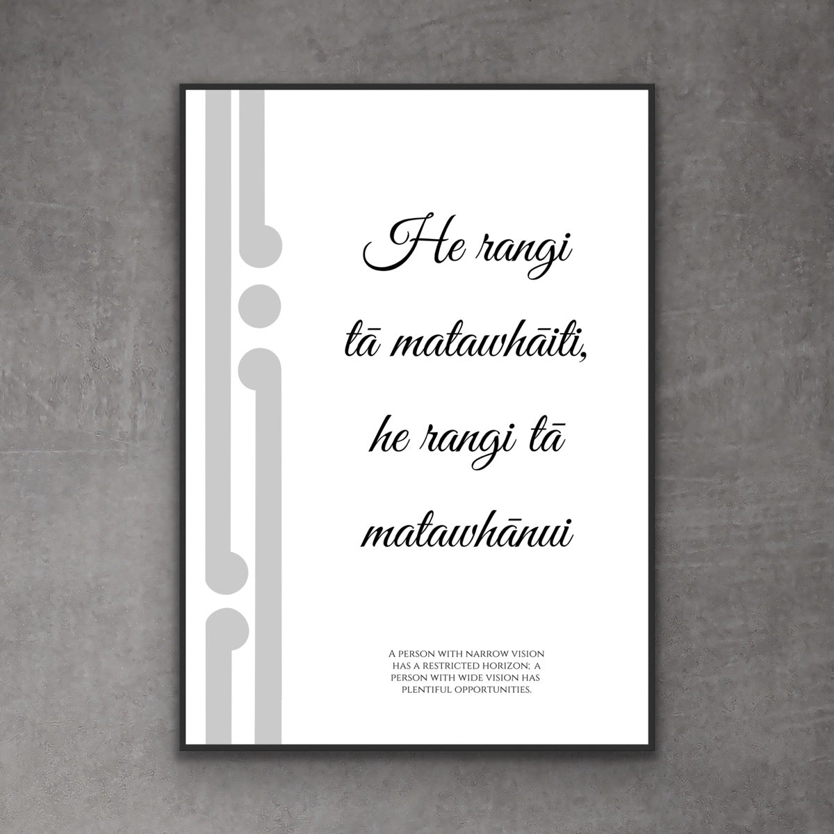 He rangi tā matawhāiti, he rangi tā matawhānui print