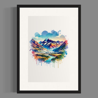 Southern alps print